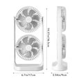 thumbnail image 5 of PHIGZNT Tower Fan Oscillating Fan, Portable Desk Fan with 3-Speed Options, Dual Air Circulation, 110° Oscillation, 3 Timers, Personal Quiet Table Fan for Home Office Desktop Bedroom, 13 inch, 5 of 8