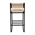 thumbnail image 2 of Tcbosik Counter Height Bar Chair, Hand Weave Barstool with Foorrest for Kichen Island, Bar & Counter (Set of 2, Creamy White), 2 of 10