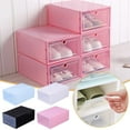 thumbnail image 3 of CTDWNT Shoe Storage Bins,Shoe Case,Upgraded Shoe Storage Box,Plastic Stackable Shoe Organizer for Closet,Space Saving Foldable Shoe Rack Sneaker Container Bin Holder B0V1, 3 of 8