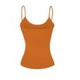 thumbnail image 2 of Basic Women Camisole Cami Built-In Shelf Bra Adjst Strap Tank Top - Junior Size, 2 of 3