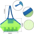 thumbnail image 2 of Mesh Beach Tote Bag, Kids Sea Shell Bags,2 Pack Large Beach Toy Bag Away from Sand,Bag Toys Organizer,Sand Toys Collector-Beach Pool Gear(Green+Blue), 2 of 6