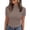 *Brown, variant on Women's Ribbed Knit Mock Neck T-Shirt, Short Sleeve Fitted Basic Top Army Green,Women's Plus XXL