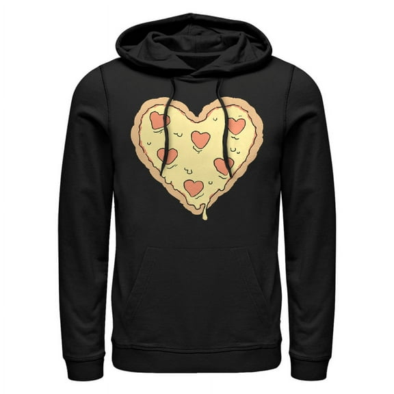 Men's Lost Gods Heart Pizza  Pull Over Hoodie Black 2X Large