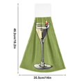 thumbnail image 5 of Yayeee Kitchen Hanging Hand Towels Set of 2 with Loop Bathroom Absorbent Tie Towel, Light Black Martini, 5 of 6