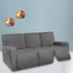 thumbnail image 5 of Sofá reclinable seccional elástico fácil de utilizar Funda de suave y ajustada Funda de sofá lavable de muebles con elasticidad para 8 rebanadas gris oscuro BLESIY cubierta de chaise lounge, 5 of 7