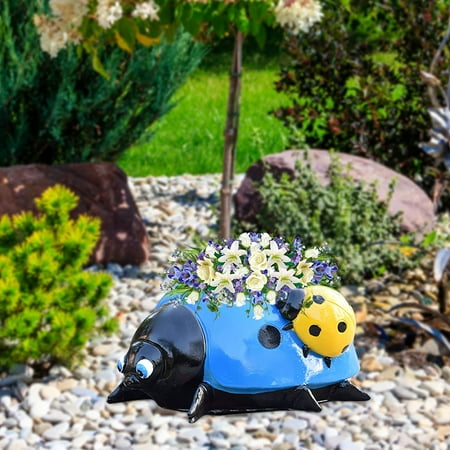 Ladybug Planter, Unique Small Cute Ladybug Flower Pot, Whimsical Resin ...