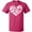 Cyber Pink, variant on All You Need is Love White Heart Shape T-Shirt