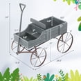 thumbnail image 2 of Resenkos Raised Planter Boxes, Large Space Elevated Flower Beds,Wooden Wagon Plant Bed with Metal Wheels for Garden Yard Patio-Gray, 2 of 8