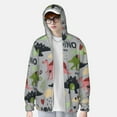 thumbnail image 2 of Kdxio Cute Dinosaurs Print Women Men Sun Protection UPF 50+ Jackets Zip Up Long Sleeve Hoodie Hiking Lightweight with Pockets, 2 of 7