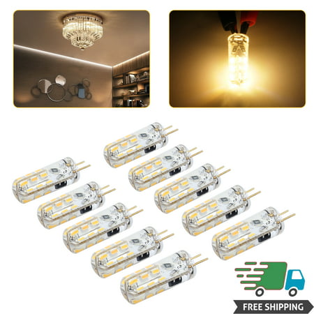 ESYNIC 10PCS LED Small Capsule Bulbs Replace Halogen Lamps Bulb Light G4 DC 12V 24 (Best G4 Led Bulbs)