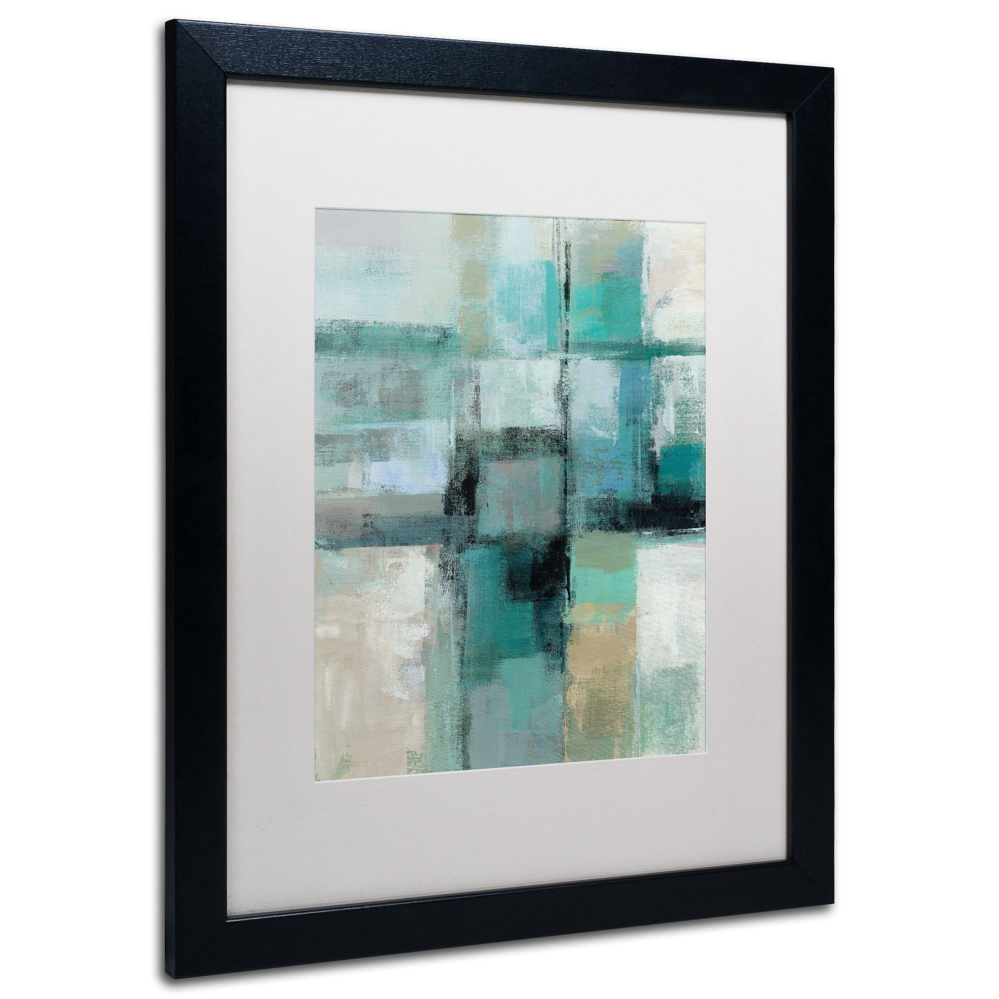 Trademark Fine Art "Island Hues Crop I" Canvas Art by Silvia Vassileva, White Matte, Black Frame