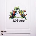 thumbnail image 2 of Adhesivos de pared con acuarela, diseño de loro, bienvenida, hojas tropicales, 2 of 3