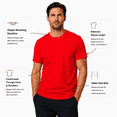 thumbnail image 6 of Elite by Cottmark Men’s Crew Neck Premium Soft T-Shirt, Red, Size 4XL, 1-Pack, 6 of 9