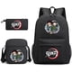 thumbnail image 2 of Demon Slayer Anime 3Pcs/Set Backpack Nezuko Student School Shoulder Bag Kids Cute Travel Backpack Children Birthday Gifts, 2 of 3