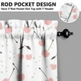 thumbnail image 5 of Sweet Cherry Lover Kitchen Curtains Set, Red and Pink Fruit Pattern Tier and Valance, Cute Candy Style Print with Artistic Illustration for Kitchen Window Decor, 5 of 6