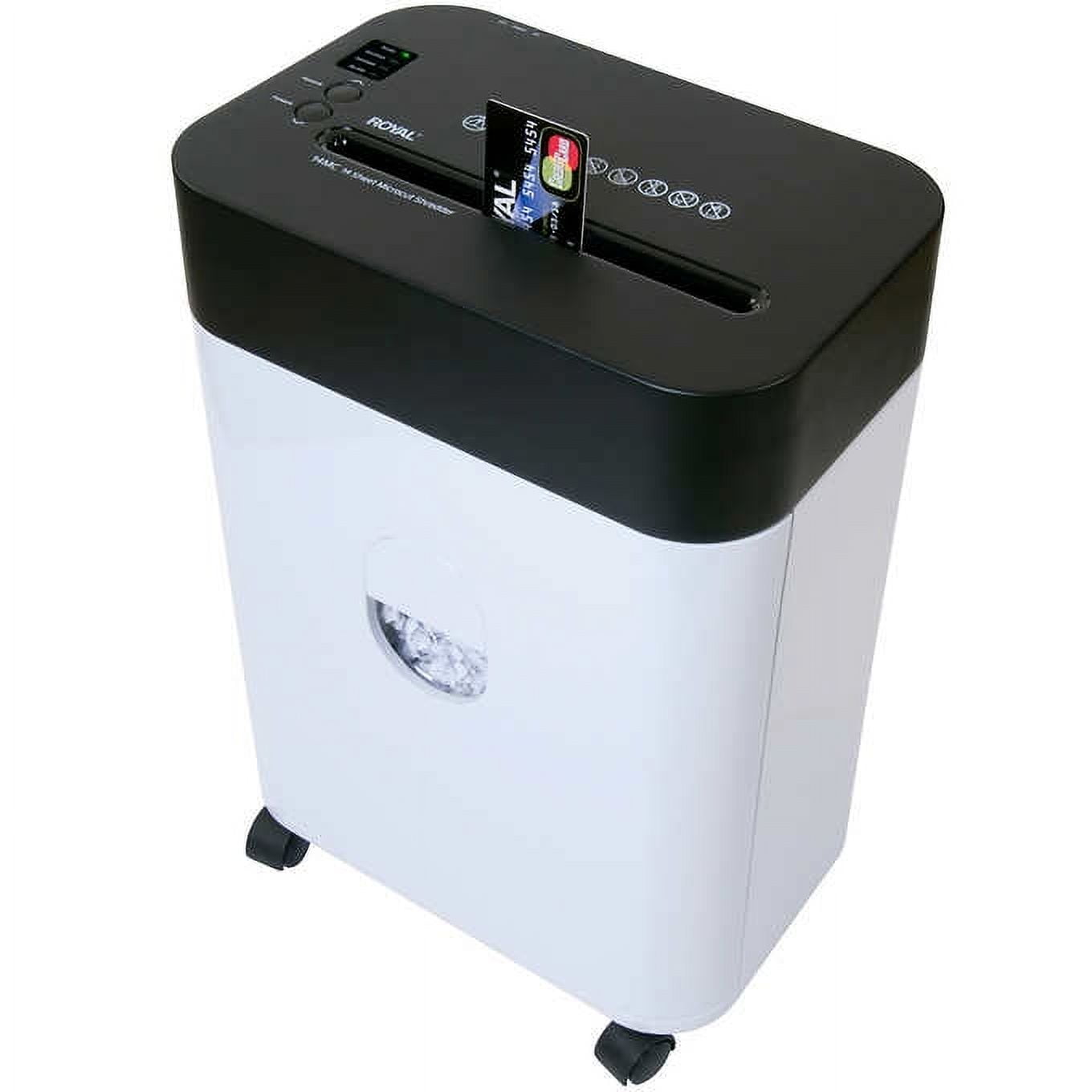 Royal Shredder Micro-Cut Paper Shredder, 14-Sheet, Black/White