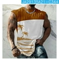 thumbnail image 7 of COSFO Brown Tank Top Mens Muscle Running Athletic Shirt Round Neck Sleeveless Tank Tops Sleeveless Shirts for Men, 7 of 7