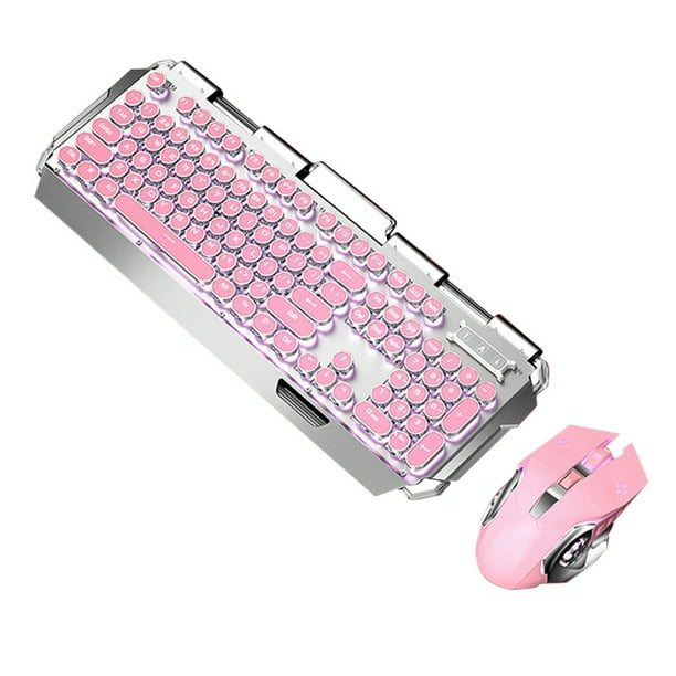 Keyboard for X10 Steampunk Pink Mechanical Keyboard with Mouse