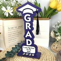 LAMIRO Graduation Party Decoration,Class of 2025 Congrats Grads Wooden Table Centerpiece Photo Props Sign for Graduation Party Tabletops Ornament Gifts Supplies