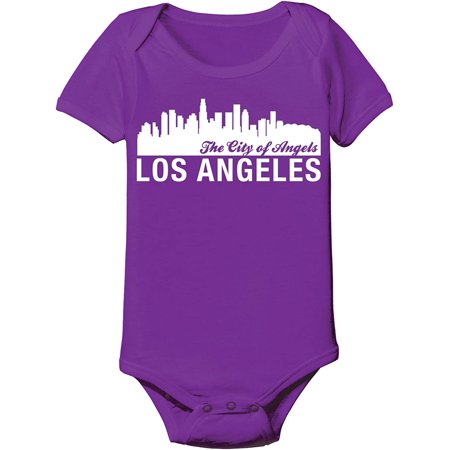 

City Skyline LOS ANGELES - Baby One Piece - PURPLE - 6 Months