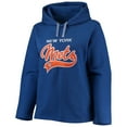 thumbnail image 2 of Women's Soft as a Grape Royal New York Mets Plus Size Side Split Pullover Hoodie, 2 of 4