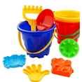 thumbnail image 2 of Large 7Piece Beach Bucket Set with Shovel & RakePlastic. Versatile for All Seasons, Durable, Multiple Environment Exploration, 2 of 8