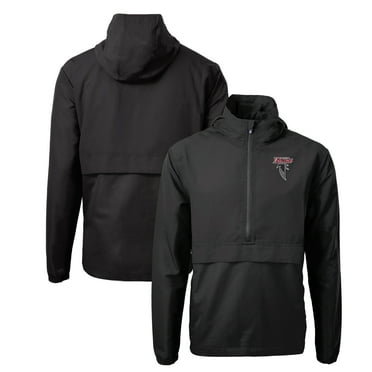 Men's Cutter & Buck Black Atlanta Falcons Charter Eco Recycled Half-Zip Anorak Jacket