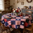 thumbnail image 4 of Patriotic Round Waterproof Table Cover 59.1 Inch For Kitchen Dining Room And Festival Use, 4 of 6