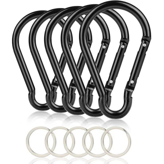 Carabiner Caribeaner Clip,Extra Large 4" Aluminum Carabeaner Keychain Hook,Spring Snap Key Chain Clip