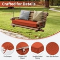 thumbnail image 5 of Snubbull Outdoor Bench Cushion 36 X 18 X 3.5 Inch Waterproof Patio Furniture Cushions, Non-Slip Bench Pad Cushion for Backyard Garden Swing Porch Sofa, Orange, 5 of 7