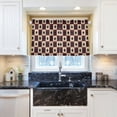 thumbnail image 5 of Yayeee Kitchen Curtains Tier Pair Light Filtering 27"x24" Rod Pocket Short Cafe Window Panel, Checkered Stars Pattern, 5 of 7