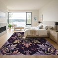 thumbnail image 3 of ODIKA 4' x 6' Machine Washable Non-Slip Area Rug, antique floral High Traffic Rug, Purple, 1133613, 3 of 7