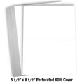 thumbnail image 2 of White Cardstock Thick Paper - Blank Index Flash Note & Post Cards - 5 1/2 X 8 1/2" 80 lb Perforated Card Stock - 100 Pack, 2 of 3