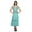 Turquoise Blue, variant on Moomaya Solid Women Sleeveless Long Adjustable Shoulder Strap Dress With Lace