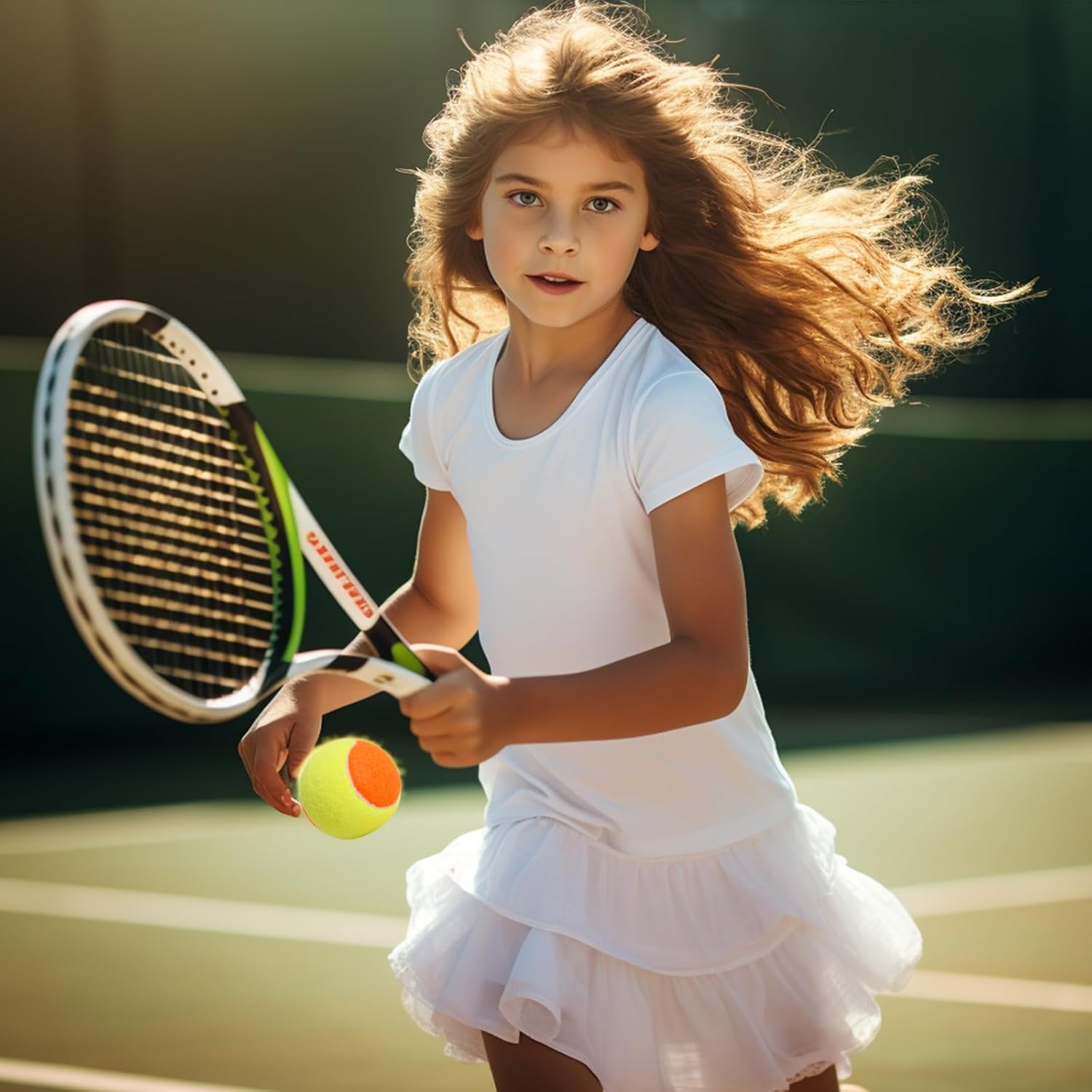 12/18/24/30/40 Pack Tennis Balls for Kids 25%-50% Low Compression Stage Tennis Ball for Beginners Youth Kids Training Practicing with Mesh Bag Easy to Transport