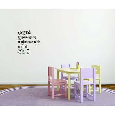 Do It Yourself Wall Decal Sticker Coffee Keeps Me Going Until It s Acceptable To Drink Wine Kitchen Quote Home Decor 20×30 Do It Yourself Wall Decal Sticker Coffee Keeps Me Going Until It s Acceptable To Drink Wine Kitchen Quote Home Decor 20×30