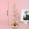 thumbnail image 4 of Ruiboury Small Prelit Christmas Tree Crystal Decoration Mini Slim Christmas Tree with LED Lights for Tabletop Ornament Gold, 4 of 8