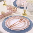 thumbnail image 5 of BalsaCircle 6 Dusty Blue 13" Round Glitter Faux Leather Table PLacemats, 5 of 8