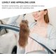 thumbnail image 3 of 2 uds llavero de cola llaves de coche llavero de gato negro llaveros de pie de conejo para mujer llavero de colas esponjosas bolso de mano, 3 of 5
