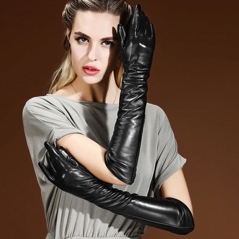 ladies leather dress gloves