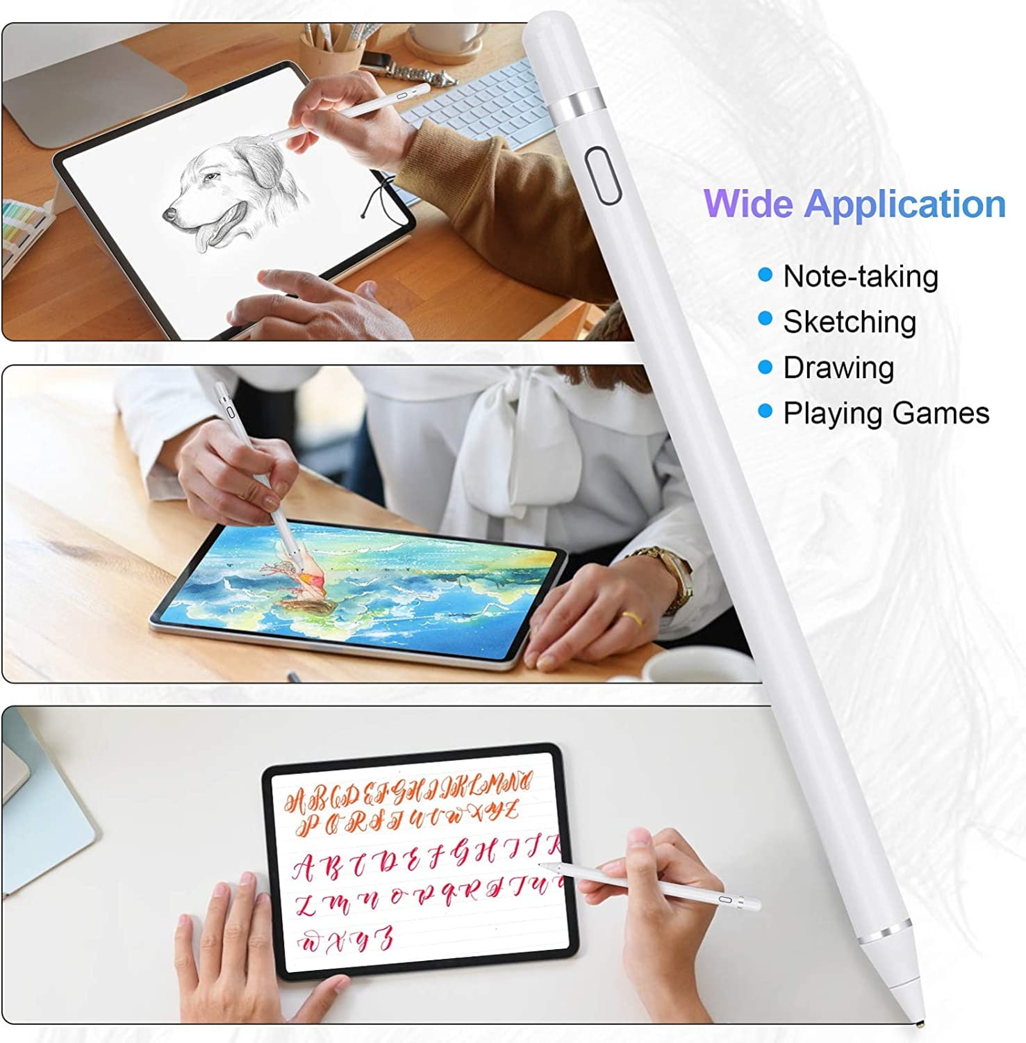 For iPhone 15/Pro/Max/Plus - Active Stylus Pen Digital Capacitive Touch Rechargeable Palm Rejection