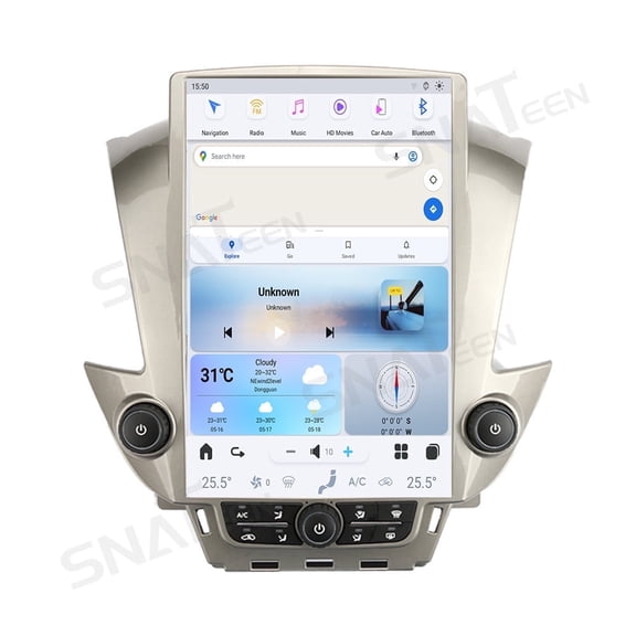 SNATEEN 14.4 inch Carplay Screen/Radio/Multimedia Player for GMC Yukon/Chevrolet Suburban/Tahoe 2014-2020 Car Navigation/GPS Upgrade Headunit Android Display HD Touch Screen Receiver Replace System