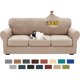 thumbnail image 1 of Couch Covers Sofa Covers Washable, Stretch Sofa Slipcovers for 3 Cushion Couch with Seperate Backrest and Cushion Covers, Anti Slip Furniture Protector for Dogs Pets- khaki, 1 of 5