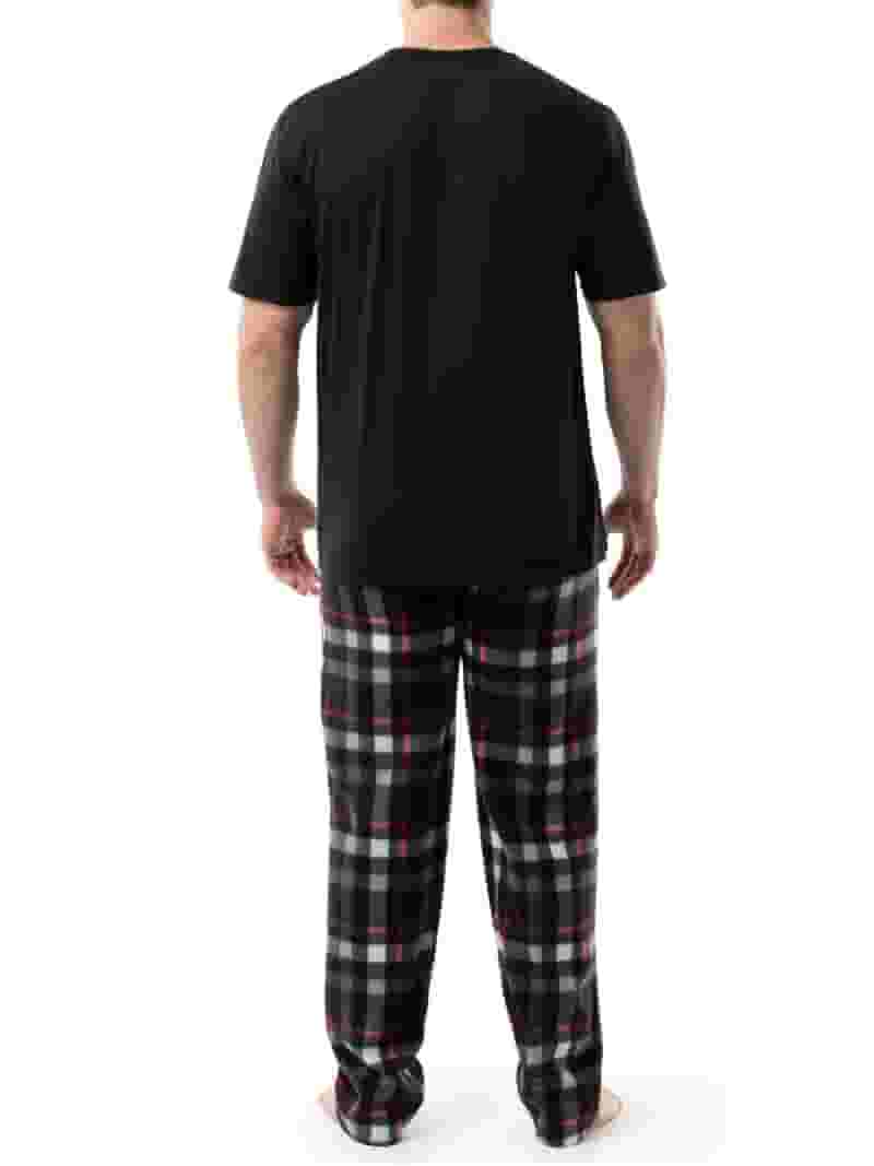 Fruit of the Loom Men's Crewneck Top & Fleece Pajama Pant Fruit of the Loom Men's Crewneck Top & Fleece Pajama Pant
