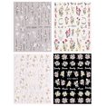 thumbnail image 2 of Pegatinas de uñas con relieve 5D de flores primaverales, calcomanías florales coloridas autoadhesivas, 4 hojas., 2 of 5