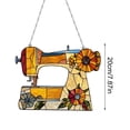 thumbnail image 3 of HuiXinOu Sewing Machine Acrylic Wall Decor, Flat Hanging Craft Room Art, Gift for Tailor, Seamstress, 8 Inch Decorative Pendant with Ribbon, 3 of 6