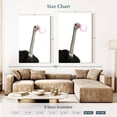 thumbnail image 3 of Elephant Stock Ostrich Bubble Gum Wall Art - Vertical Canvas Wall Art - Living Room Wall Decor - Animal Canvas - Black And Gray Decor - 34" x 51", 3 of 4
