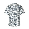thumbnail image 2 of Goofa Chicken And Fish Hawaiian Shirt for Men, Unisex Summer Beach Casual Short Sleeve Button Down Shirts,Aloha Tropical Floral print shirt-XX-Large, 2 of 9