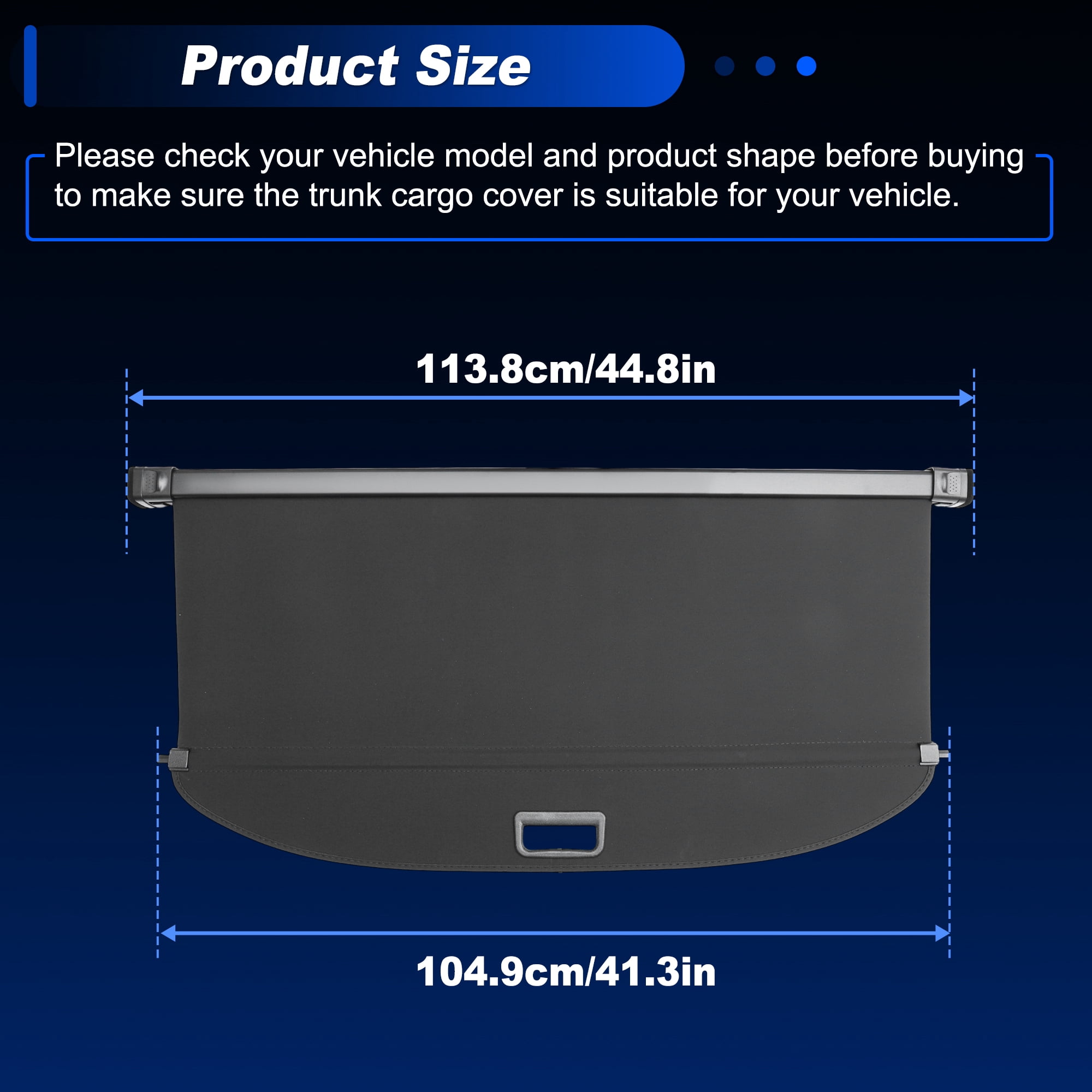 Unique Bargains Cargo Cover for Tesla Model Y Juniper 2026 Trunk Shield Shade Cover