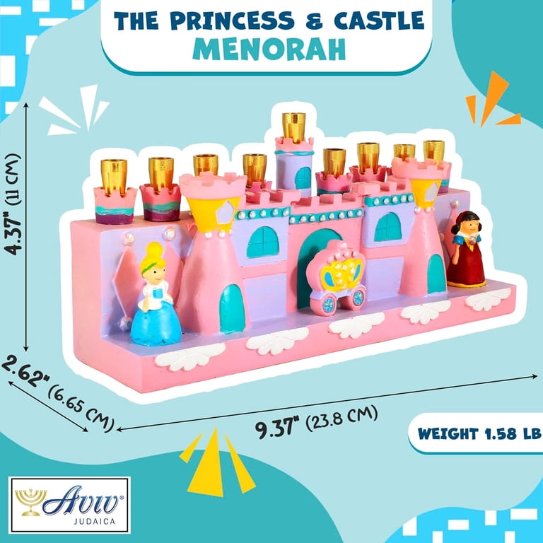 Aviv Judaica Princess Castle Hanukkah Menorah photo 6